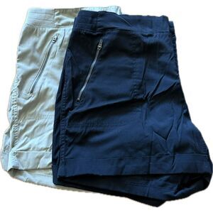 TANGERINE BLACK Tan NYLON BLEND CASUAL SHORTS Workout Lot of 2 WOMENS SIZE 2XL